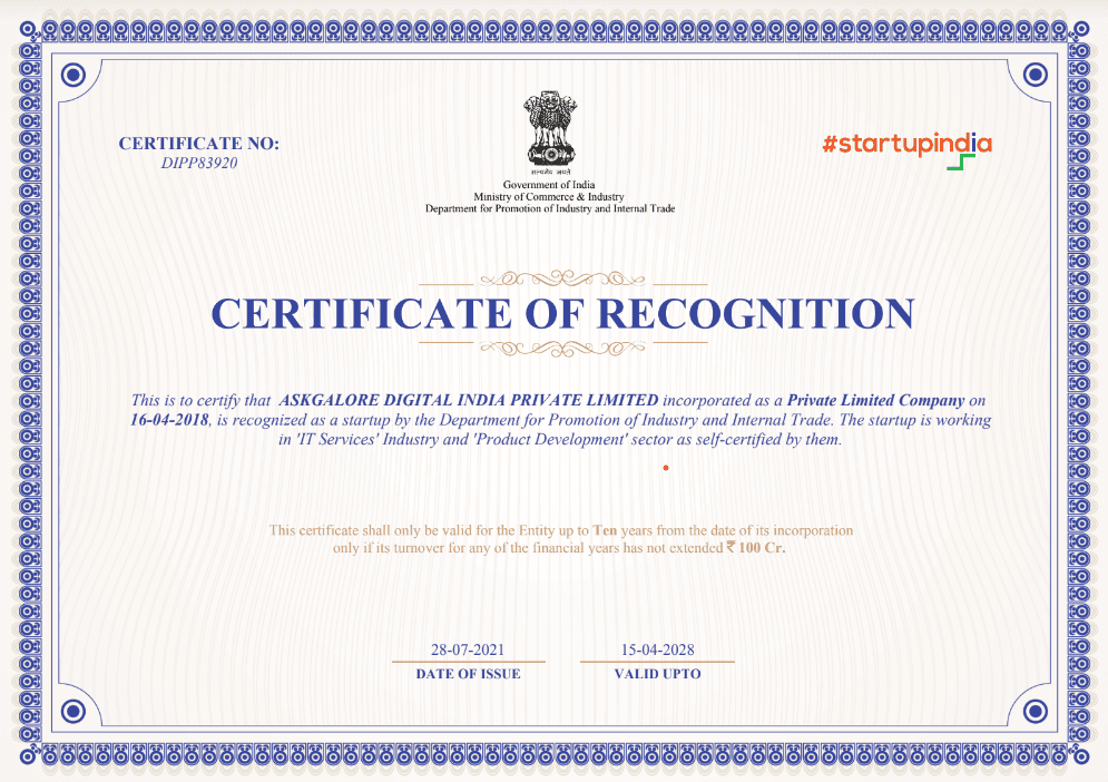 Askgalore-Certificate